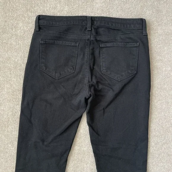 L'Agence Jeans Womens 27 Black Cropped Bootcut Stretch Denim Pants Designer - Picture 10 of 11